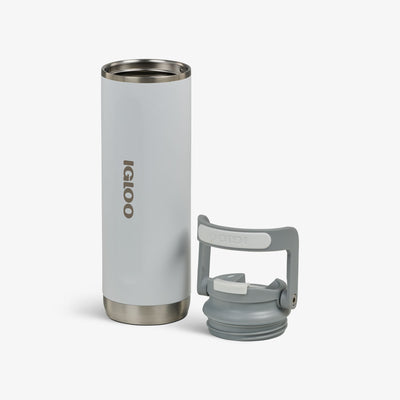Lid Off VIew | 20 Oz Flip ‘n’ Sip Tumbler::White::Double-wall, vacuum-insulated