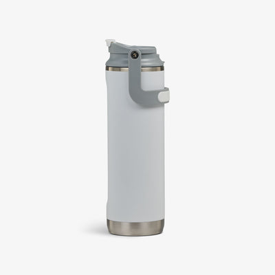 Profile View | 20 Oz Flip ‘n’ Sip Tumbler::White::Tuck Tight handle