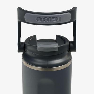 Lid View | 20 Oz Flip ‘n’ Sip Tumbler::Carbonite::Retention: Up to 24hrs cold / 6hrs hot*