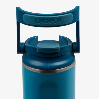 Lid View | 20 Oz Flip ‘n’ Sip Tumbler::Modern Blue::Retention: Up to 24hrs cold / 6hrs hot*