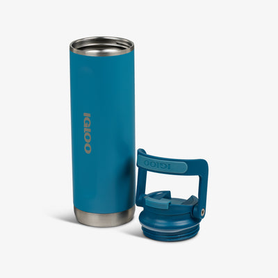 Lid Off VIew | 20 Oz Flip ‘n’ Sip Tumbler::Modern Blue::Double-wall, vacuum-insulated