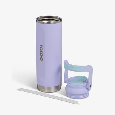 Lid Off View | 20 Oz Sport Sipper Bottle::Lilac Breeze::Double-wall, vacuum-insulated