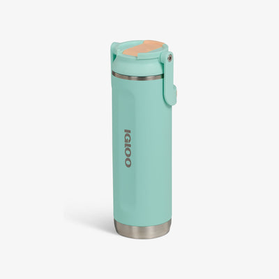 Angle View | 20 Oz Sport Sipper Bottle::Seafoam Green::No-look-sip indicator