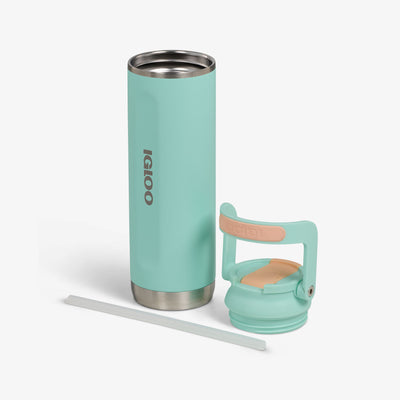 Lid Off View | 20 Oz Sport Sipper Bottle::Seafoam Green::Double-wall, vacuum-insulated