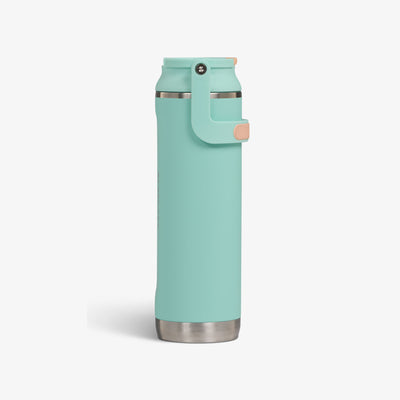 Profile View | 20 Oz Sport Sipper Bottle::Seafoam Green::Tuck Tight handle