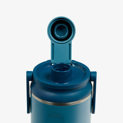 Lid Open View | 36 Oz Twist ‘n’ Chug Bottle::Modern Blue::Leakproof Twist ‘n’ Chug lid