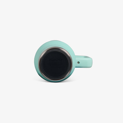 Bottom View | 32 Oz Flip ‘n’ Sip Travel Mug::Seafoam Green::Built-in coaster