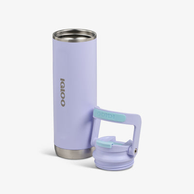 Lid Off VIew | 20 Oz Flip ‘n’ Sip Tumbler::Lilac Breeze::Double-wall, vacuum-insulated