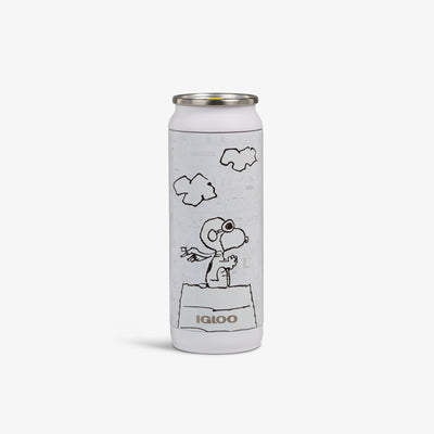 Front View | Peanuts 75th Anniversary 16 Oz Can::::Durable stainless steel
