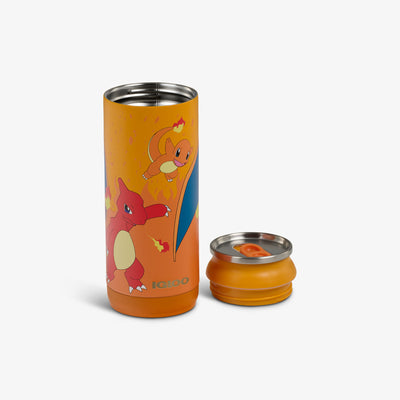 Open View | Pokémon 16 Oz Can::Charmander::Removable, leakproof lid
