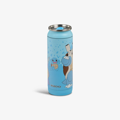 Angle View | Pokémon 16 Oz Can::Squirtle::Sliding mouth-opening tab