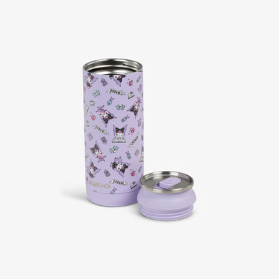 Lid Off View | Kuromi™ 16 Oz Can::::Removable, leakproof lid