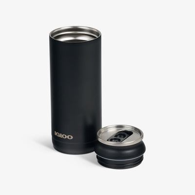 Open View | 16 Oz Can::Black::Removable, leakproof lid