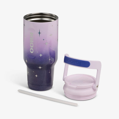 Lid Off Vie w | 32 Oz Sport Sipper Bottle::Mystic Purple::Double-wall, vacuum-insulated
