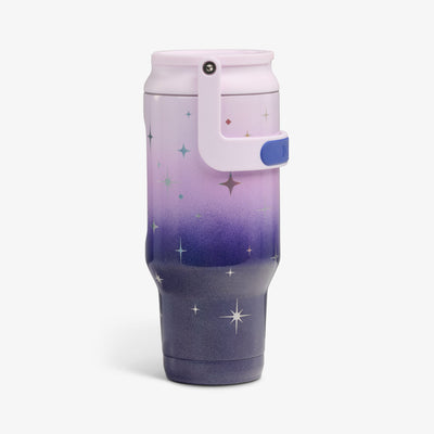 Profile View | 32 Oz Sport Sipper Bottle::Mystic Purple::Tuck Tight handle