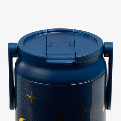 Lid Closed View | 32 Oz Sport Sipper Bottle::Midnight Blue::Leakproof sport sipper lid
