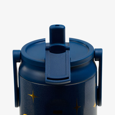 Sipper View | 32 Oz Sport Sipper Bottle::Midnight Blue::Fits in standard cup holders