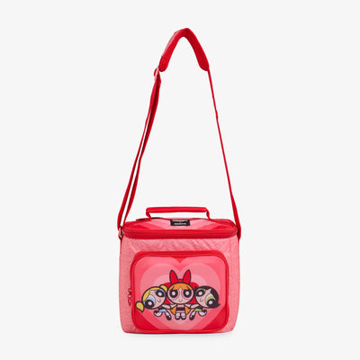 Strap View | The Powerpuff Girls Square Lunch Bag::::Adjustable, padded shoulder strap