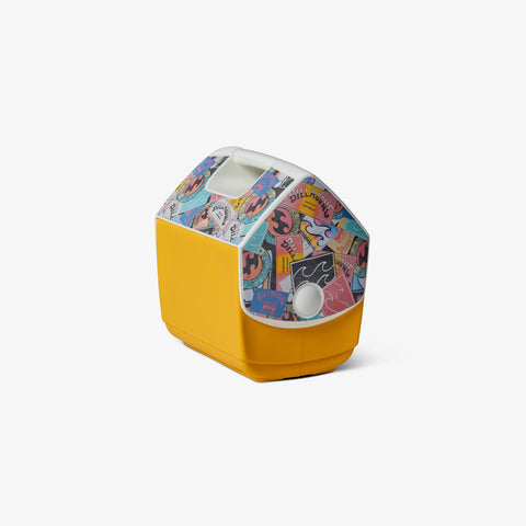 Angle View | Billabong Womens Heritage Mashup Playmate Pal 7 Qt Cooler::::Trademarked tent-top design