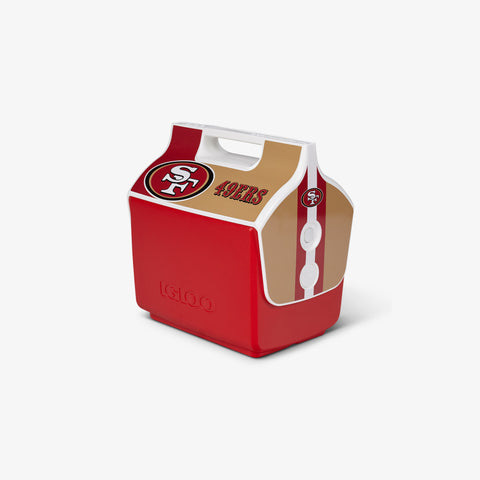 Angle View | San Francisco 49ers Little Playmate 7 Qt Cooler::::Trademarked tent-top design