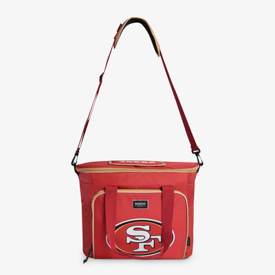Strap View | San Francisco 49ers Tailgate Tote::::Adjustable, padded shoulder strap