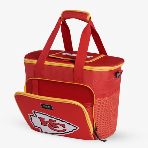 Angle View | Kansas City Chiefs Tailgate Tote::::Storage pockets