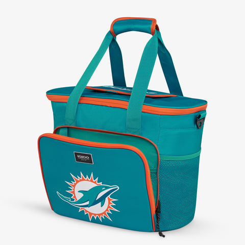 Angle View | Miami Dolphins Tailgate Tote::::Storage pockets