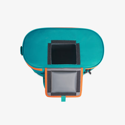 Lid Hatch View | Miami Dolphins Tailgate Tote::::Quick-access hatch