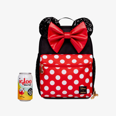 Size View | Disney Minnie Mouse Mini Convertible Backpack Cooler::::Holds up to 12 cans