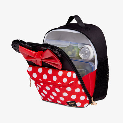 Open View | Disney Minnie Mouse Mini Convertible Backpack Cooler::::Insulated liner keeps contents cold