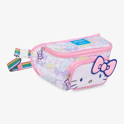 Angle View | Hello Kitty® and Friends BFF Fanny Pack::::Custom bow zipper pulls