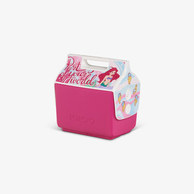 Angle View | Disney Princess Ariel Little Playmate 7 Qt Cooler::::Original side push-button