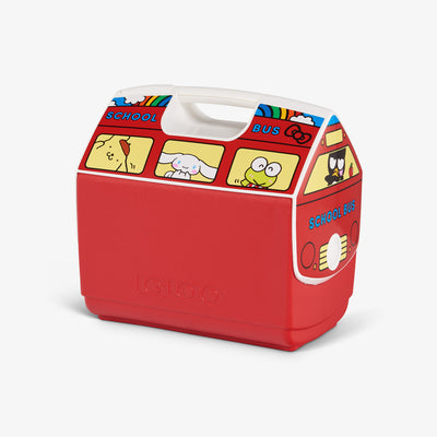 Angle View | Hello Kitty® and Friends School Bus Playmate Elite 16 Qt Cooler::::Push-button lid
