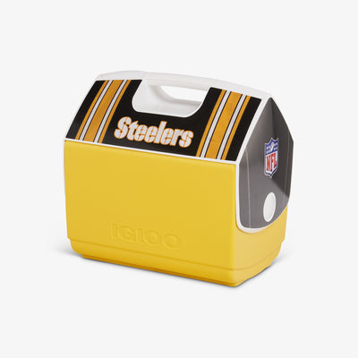 Angle View | Pittsburgh Steelers Jersey Playmate Elite 16 Qt Cooler::::Push-button lid