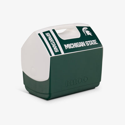 Angle View | Michigan State University® Playmate Elite 16 Qt Cooler::::Push-button lid