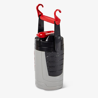 Hooks View | PROformance 1 Quart Water Jug::Gray/Red Heat::Chain Link Hooks™