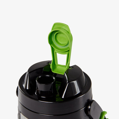 Spout View | PROformance 1 Quart Water Jug::Gray/Nuclear Green::Wide mouth opening 