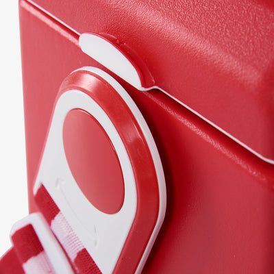 Detail View | Tag-Along Too Cooler::Racer Red::Leakproof, lockable lid