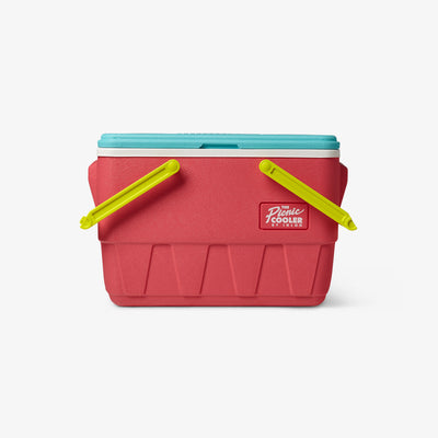 Handles Down View | Retro Limited Edition Picnic Basket 25 Qt Cooler::Watermelon