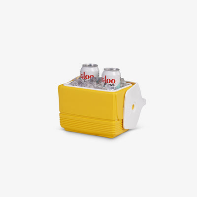 Open View | Retro Limited Edition Playmate Mini 4 Qt Cooler::Yellow::THERMECOOL™ insulation