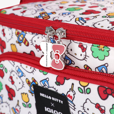 Detail View | Hello Kitty Square Lunch Cooler Bag::::Custom metal zipper pulls