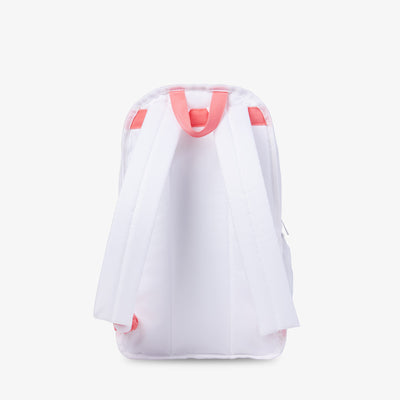 Back View | Retro Backpack Cooler::White::Adjustable backpack straps