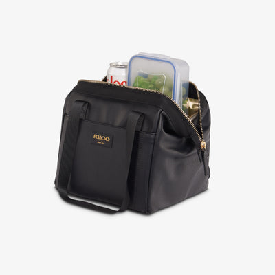 Packed View | Igloo Luxe® Lunch Tote Cooler Bag::Black::Insulated lining