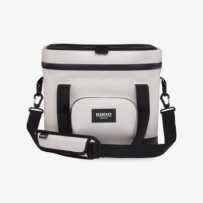 Front View | Trailmate 18-Can Tote::Bone::Crushproof top & bottom
