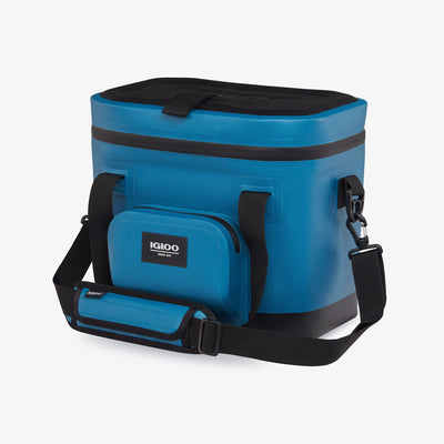 Angle View | Trailmate 18-Can Tote::Modern Blue::Welded, weather-resistant exterior