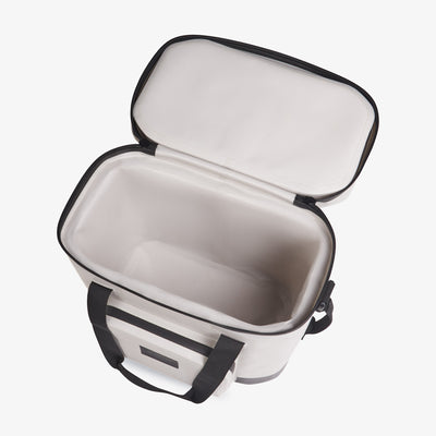 Top View | Trailmate 30-Can Tote::Bone::Smooth-glide, water-resistant zippers