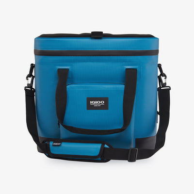 Front View | Trailmate 30-Can Tote::Modern Blue::Crushproof top & bottom