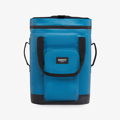 Front View | Trailmate 24-Can Backpack::Modern Blue::Crushproof top & bottom 
