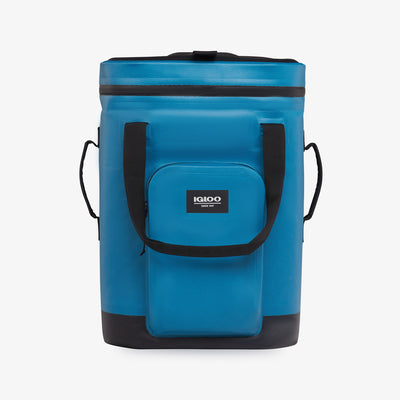 Front View | Trailmate 24-Can Backpack::Modern Blue::Crushproof top & bottom