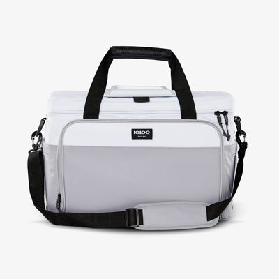 Large View | Seadrift Coast Cooler 36-Can Bag::White/Gray::36 Can Capacity